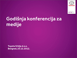 Toyota Srbija: Poslovni rezultati u 2012.