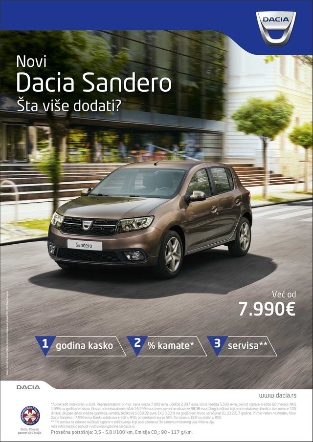 Dačija sajamska ponuda – 1,2,3