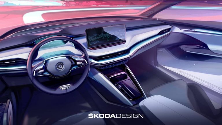 Škoda Enyaq – skica enterijera